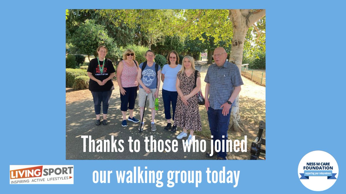 NessMFoundation's tweet photo. Thanks to those who joined our Community Walking Group at Itter Park today. We meet every Tuesday at The Kiosk at 11am. Everyone is welcome on our short walks, done at a gentle pace with plenty of time to chat.
👉 charity@nessmfoundation.org 
 #walkingforhealth #mentalhealth https://t.co/Rf1Etv0Rdp