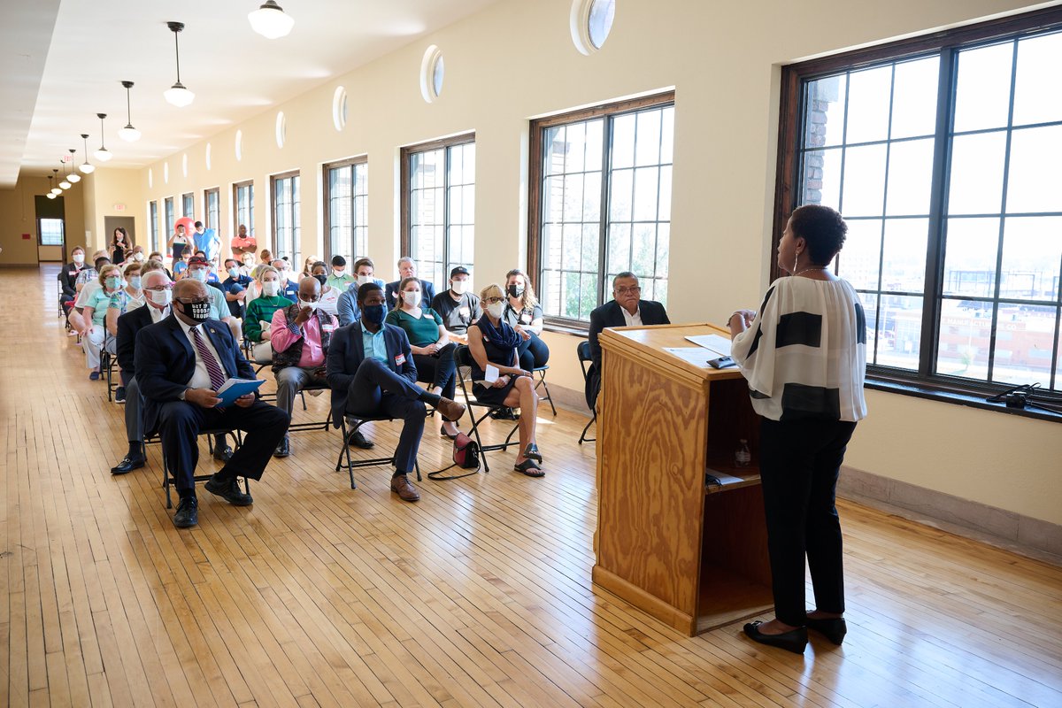STLEquityFund's tweet photo. Webster School Sr Apts recently celebrated its grand opening! The historic building located in the Old North St. Louis neighborhood has 49 #LIHTC units. This is SLEFI's second partnership with Lewis McKinney (LMAC Holdings). Congratulations to the entire development team! https://t.co/5gDjXbSH6t