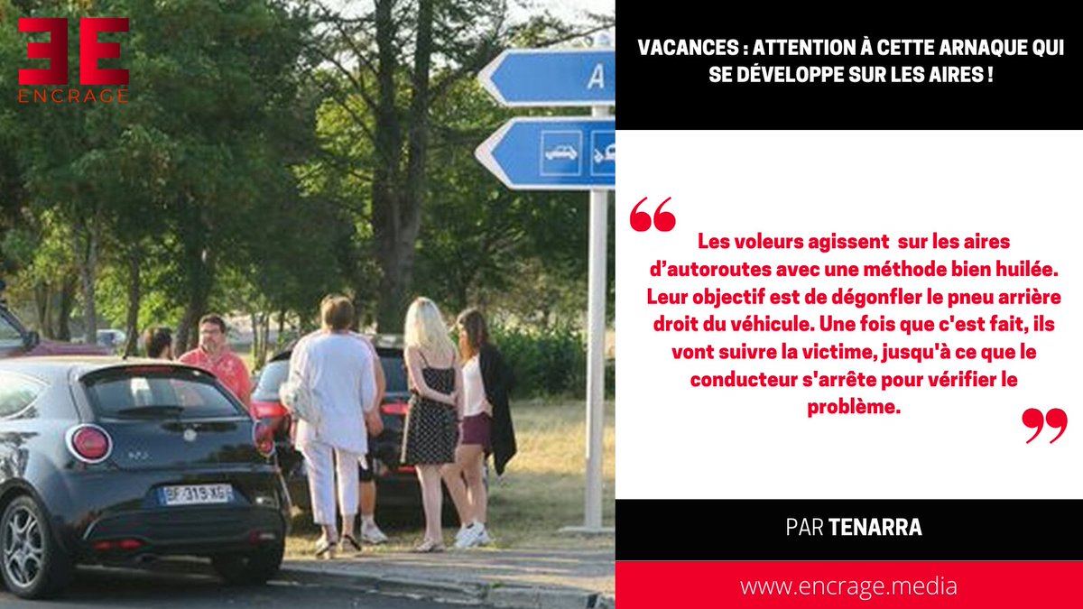 EncrageM's tweet photo. #SOCIÉTÉ Vacances : attention à cette arnaque qui se développe sur les aires !
À retrouver sur Encrage 👉 https://t.co/ojuLhXDQ7g

Par TENARRA

#vacances #arnaque #voiture #voleur #aires #vigilance https://t.co/SRDpXsfkRJ
