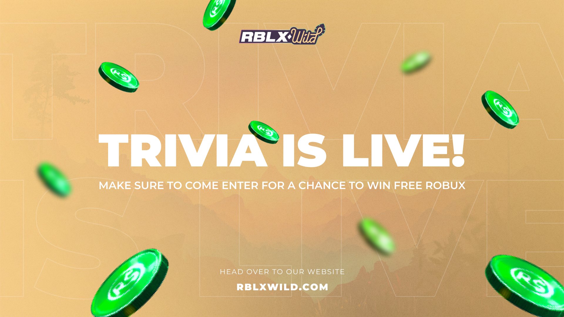 RBLXWild on X: It is time for Trivia! 💥 Be sure to come join for