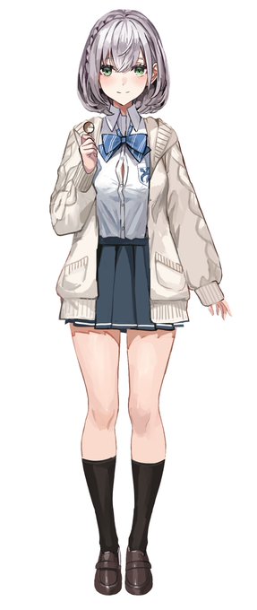 わたおパッパ先生のイラストをリスペクトしつつ制服と予想チュッパ〇ャプスは牛丼味#白銀ノエル新衣装予想2022 #ノエラート 