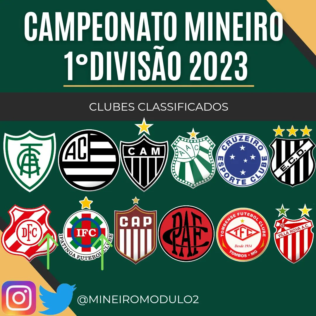 Mineiro módulo 2 on Twitter "Esses são os 12 clubes classificados ao