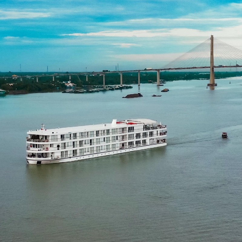 VikingCruises's tweet photo. We recently welcomed guests on board our newest river ship, the Viking Saigon, now sailing the Mekong River. With only 80 guests, the ship offers an intimate experience and panoramic views of one of the most scenic regions in the world: Vietnam and Cambodia. #MyVikingStory https://t.co/h8Z3sVe9BJ