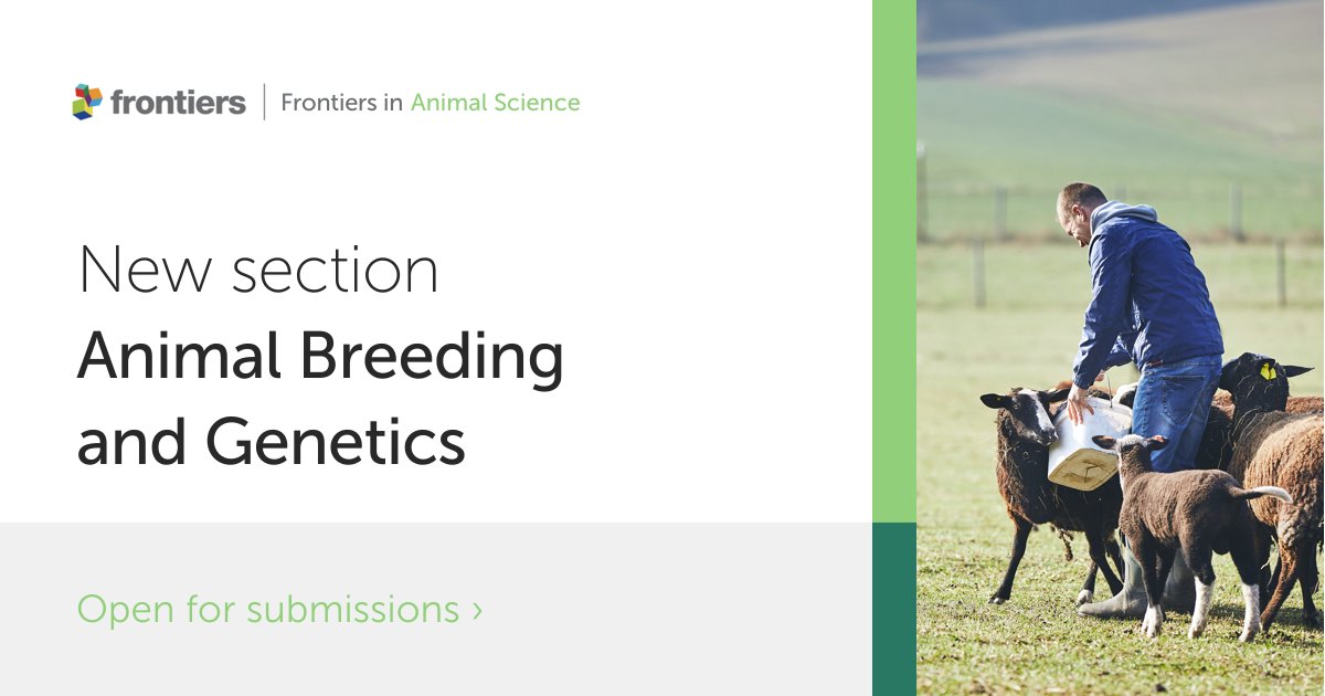 FrontAnimalSci's tweet photo. We are pleased to announce the official launch of Animal Breeding and Genetics, a specialty section led by Prof. Eileen Wall of Scotland's Rural College

Get to know the Editorial Board, the scope and submit your work here https://t.co/DPUmAKlL4n

@leenybum @SRUC https://t.co/OhTYy9AwZd