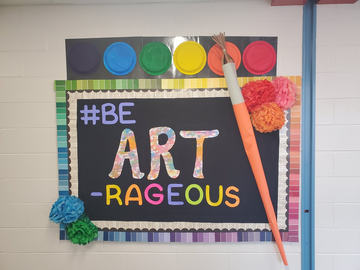 MrsKrinn's tweet photo. Ready for little artists to arrive tomorrow.  #BHESart https://t.co/wthx86UyU6