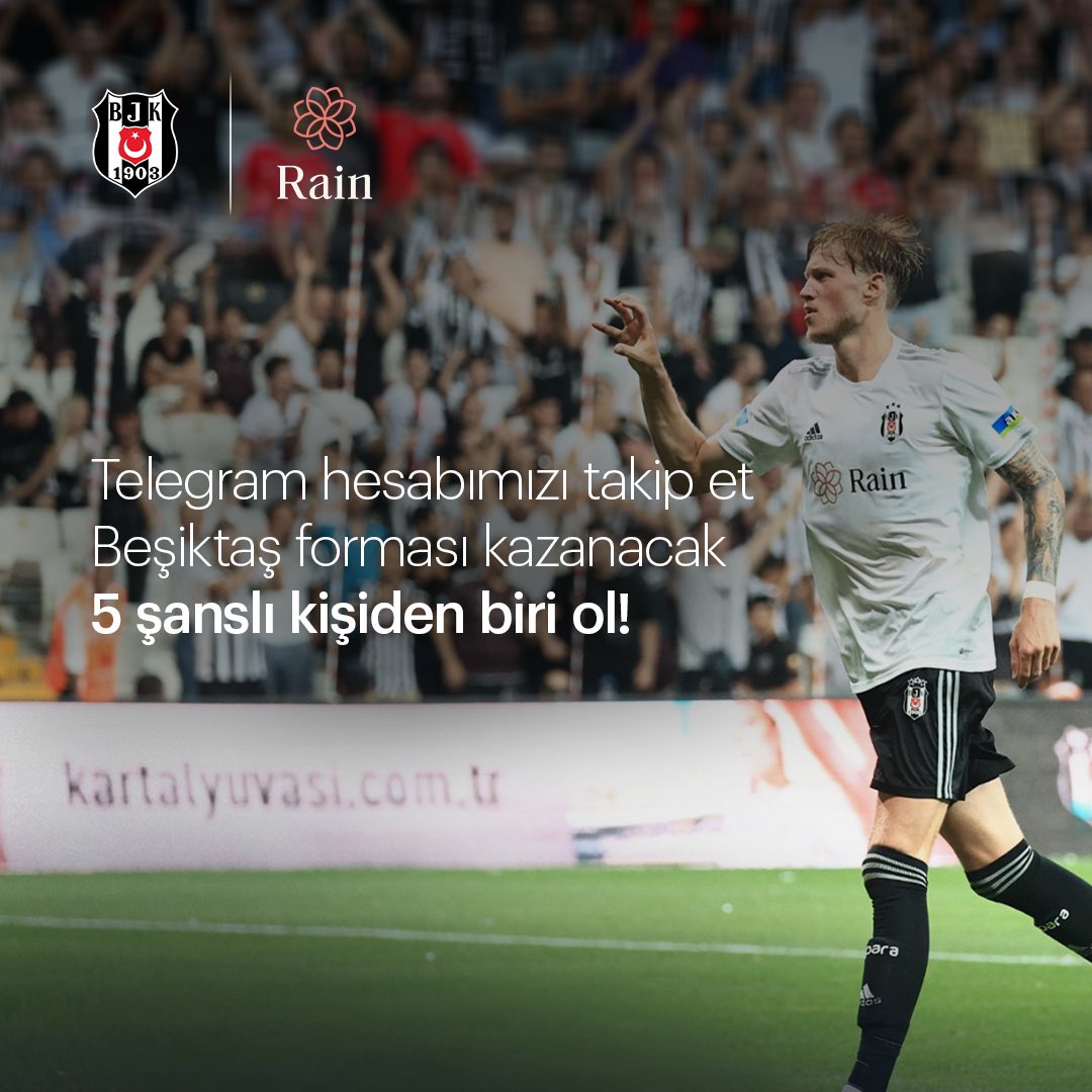 Beşiktaş forma ödüllü yarışmamız başladı!

- Bu tweet'i RT et,
- Rain Türkiye Telegram hesabını takip et,

5 adet Beşiktaş formasından birini kazanma şansı yakala!

Telegram hesabımızı takip etmek için 👉 t.me/rainturk