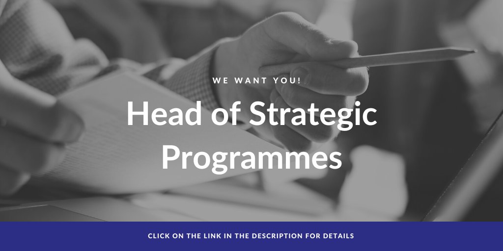 bucks_careers's tweet photo. We are seeking an experienced Head of Strategic Programmes to drive forward delivery on a range of planning and environmental strategies. Find out more, and apply: https://t.co/gjTyHjZYPb
#Planning #StrategicProgramme #BuckinghamshireJobs https://t.co/q050mnNKHQ