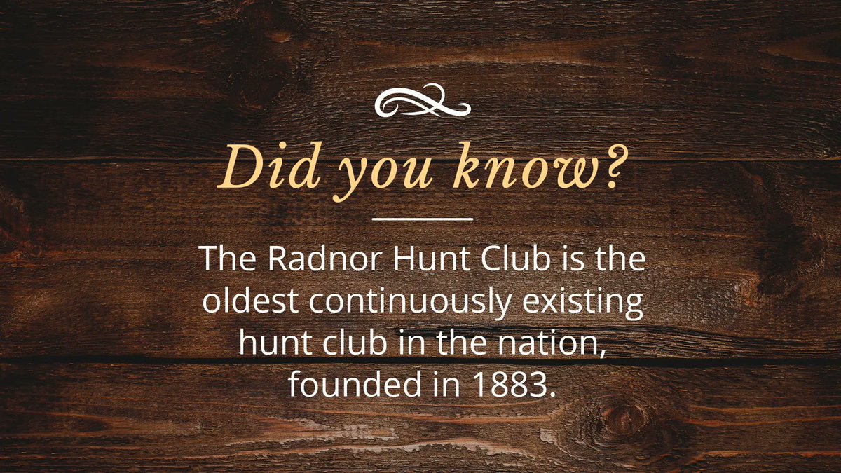 RadnorHunt_HT's tweet photo. Did you know that the Radnor Hunt Cub, where the Radnor Hunt Horse Trials are held, is the oldest continuously existing hunt club in the nation. It was founded in 1883 and is recognized by the Masters of Foxhounds Association of America. #horsetrials https://t.co/P66RgvLKtk