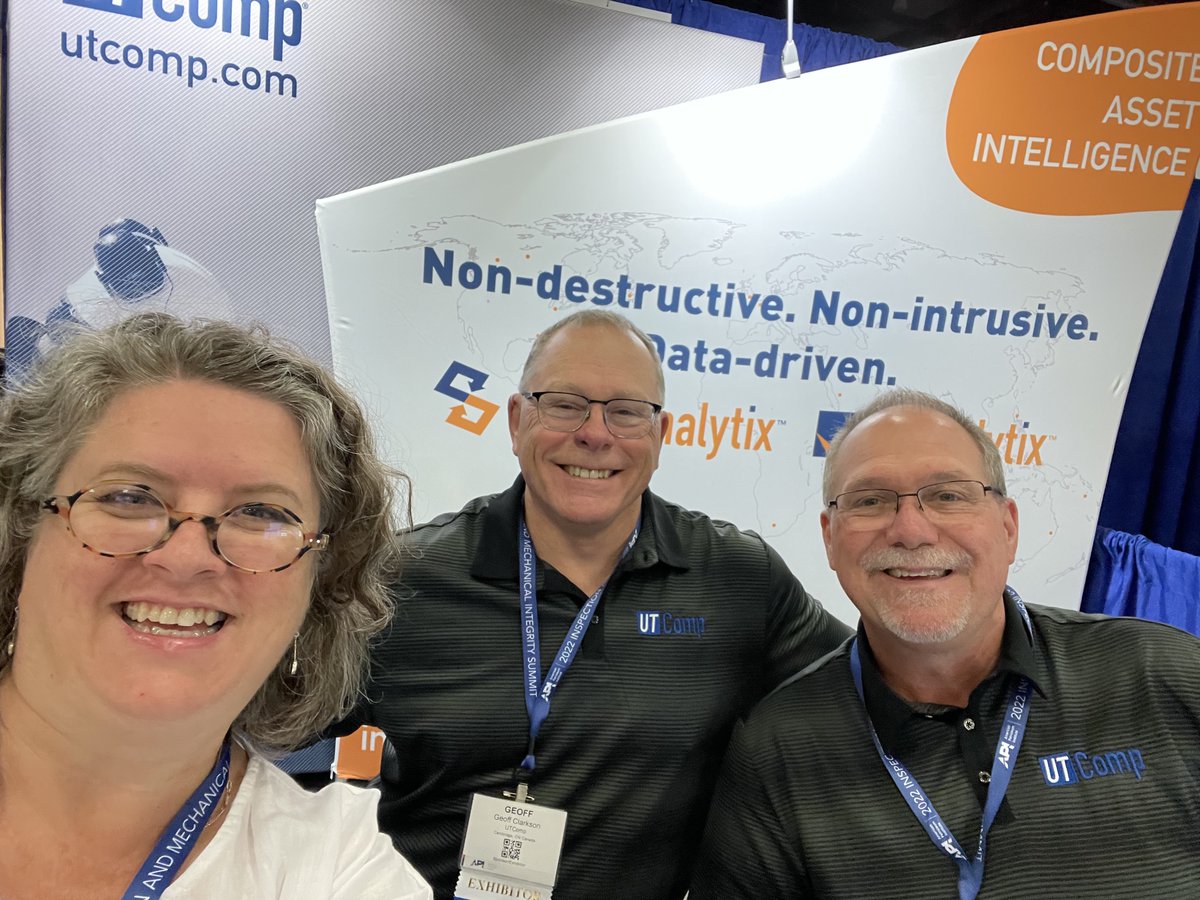 UTComp's tweet photo. Are you at the #APIInspectionSummit? Be sure to visit @UTComp at booth #504 to learn how #UltraAnalytix non-destructive testing technology saves companies millions of dollars in replacement costs for their FRP composite assets.
#ndt #FRP https://t.co/pdo2E5Pl1h