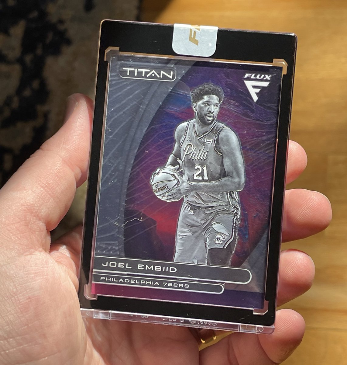 mangosallie's tweet photo. First up, I cannot say thank you enough to @JunkWaxHeroes for this AMAZING Embiid that I won in a recent giveaway! So cool, I’m a big fan of Embiid, and this is a beautiful addition to the PC! #HobbyFriends https://t.co/jYSw7TdEt7