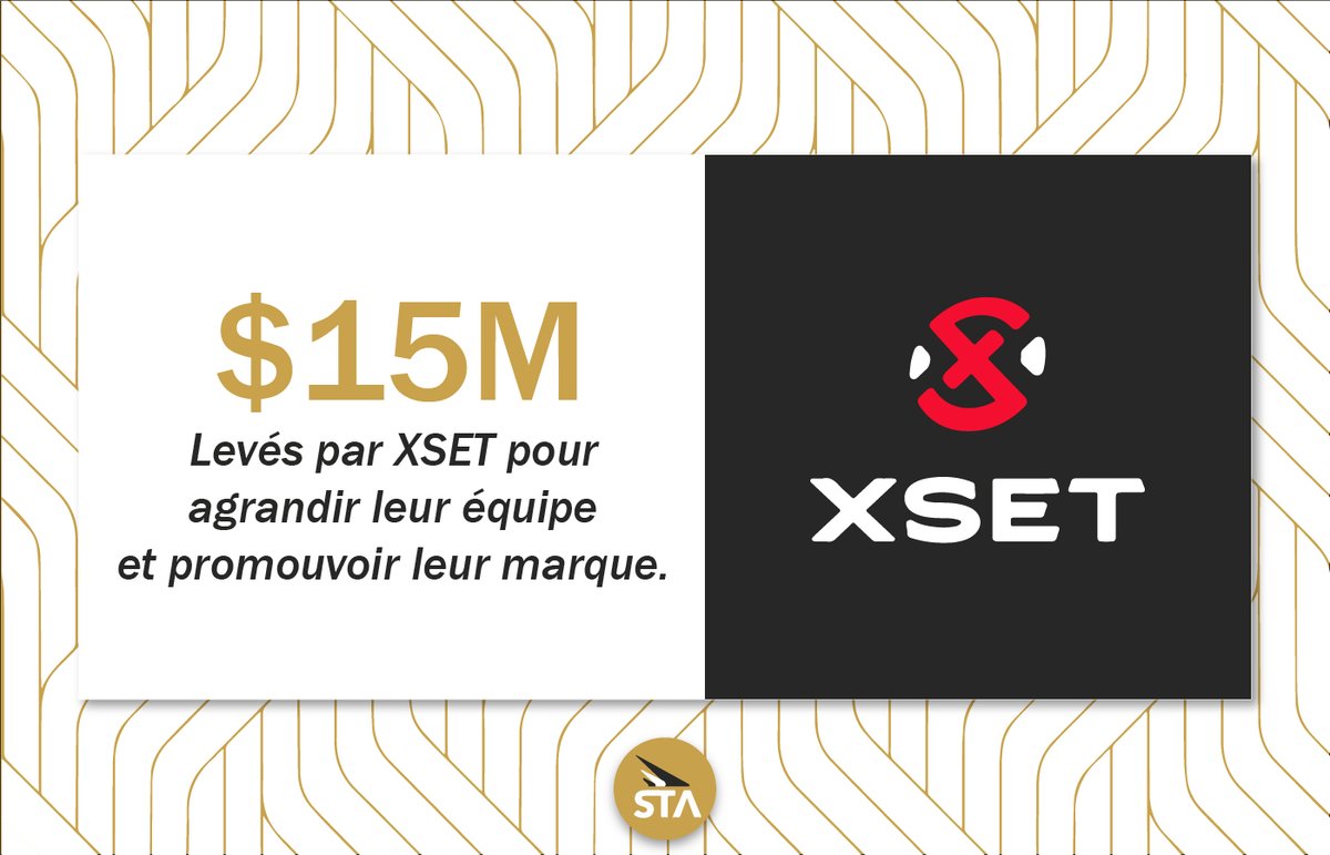 📢 <a href="/XSET/">XSET</a> signe une Série A à $15M 

La marque de gaming x lifestyle a récemment clôturé un beau premier tour d'investissement, à date de leur second anniversaire.

💰 Les fonds vont permettre à l'équipe de s'agrandir, en renforçant leur pôle marketing notamment

#STAKRN #esport