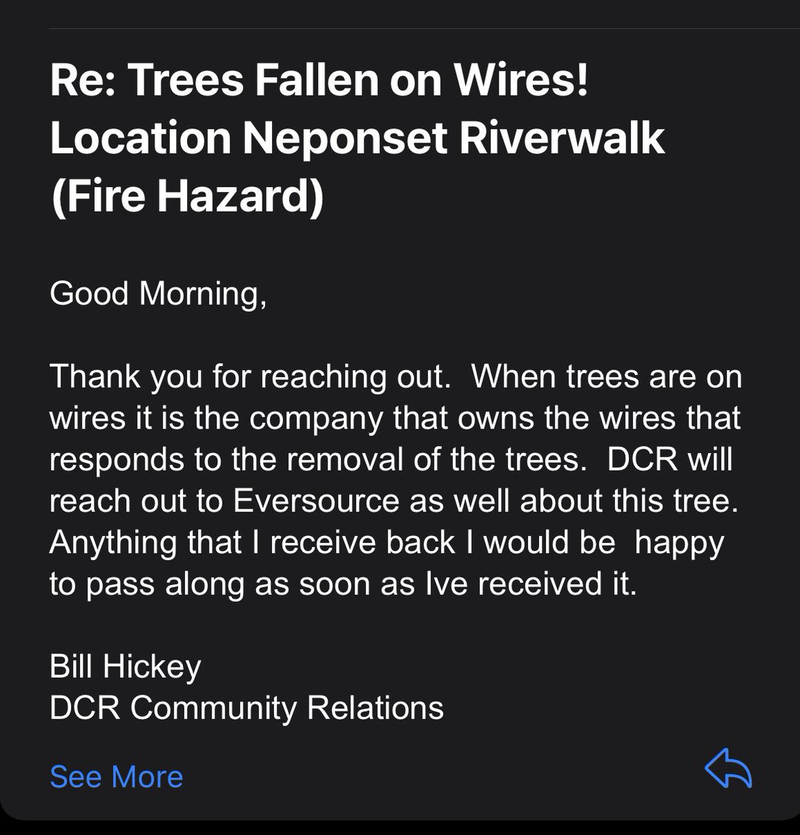 Pickles_MTP's tweet photo. If we can stop going in circles &amp; prevent this hazardous situation (fire danger) that would be great @CaughtDot @DorchPolice @NepRWA @NepGreenway @verizonfios @GreaterMNC https://t.co/pNy4tMTVyo