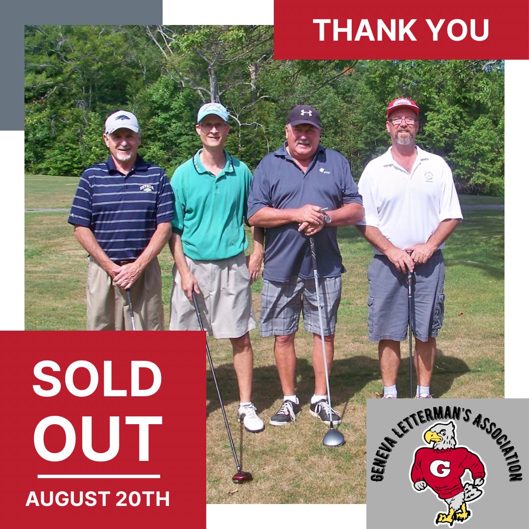 The 2022 Geneva Letterman’s Outing is sold out! Thank you to everyone who has supported this event. We are looking forward to a great day!