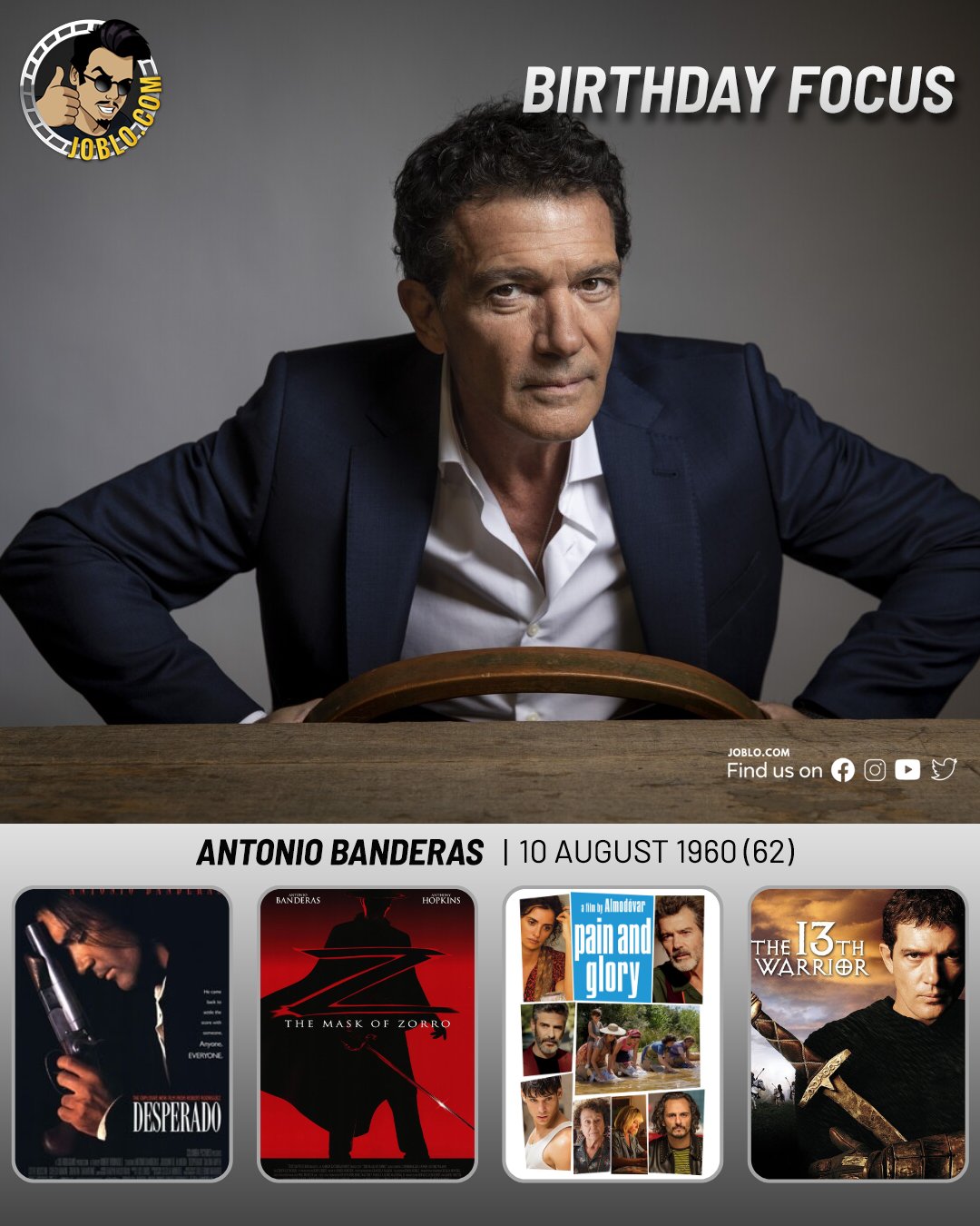 Happy birthday Antonio Banderas!  