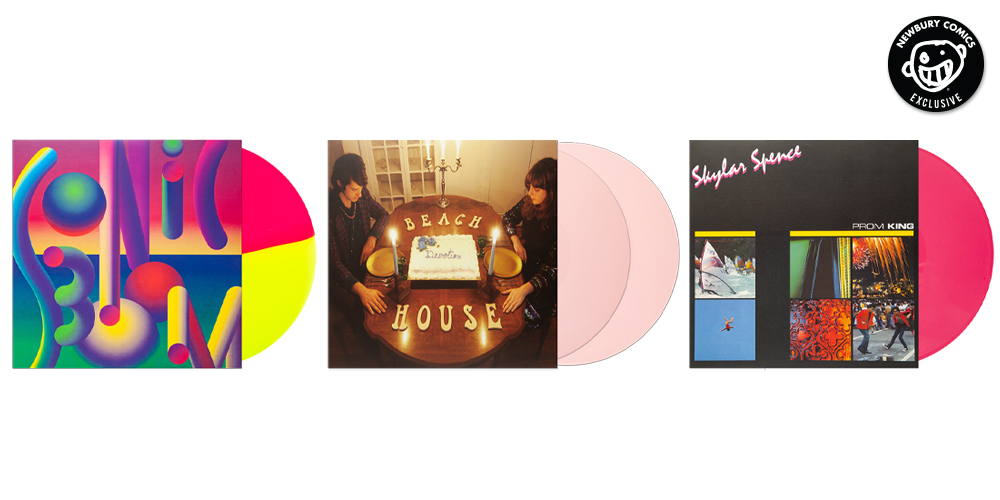 we're really stoked to share these three new exclusive pressings from @newburycomics ! 🌇 All Things Being Equal by @2020sonicboom 🎂 Devotion by @BeaccchHoussse 👑 Prom King by @skylar__spence they're limited to 300 copies each - so grab 'em quick! newburycomics.com/collections/ex…