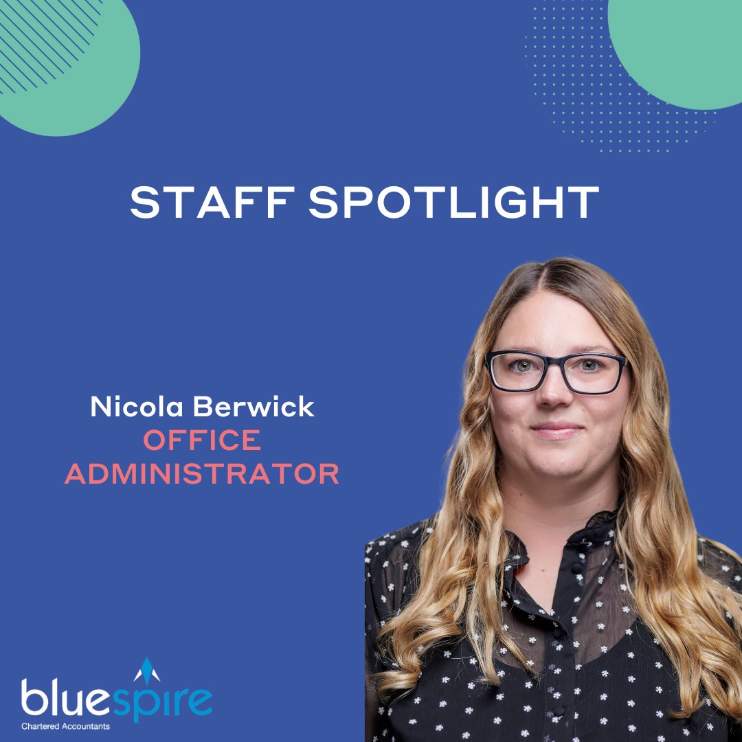 ⭐STAFF SPOTLIGHT⭐
Our Office Administrator, Nicola is celebrating 2 years at Blue Spire 🎉🍾🥂
Read a little more about Nicola and her role in our latest Staff Spotlight:
thechichesteraccountants.com/nicola-office.…
#workbirthday #brightonbusiness #StaffSpotlight #brightonaccountants #accountancy