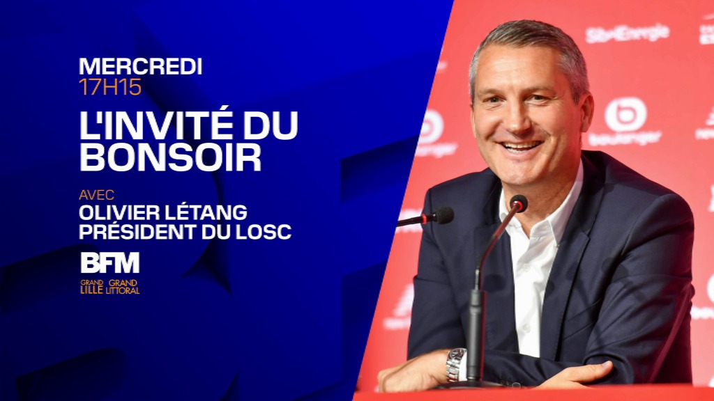 BFMGrandLille's tweet photo. 🔴 INVITÉ EXCEPTIONNEL

Olivier Létang, président du LOSC (@losclive),sera l'invité de Bonsoir le Nord

Demain à 17h15 sur @BFMGrandLille et @BFMLittoral https://t.co/STEPrv5Bnt