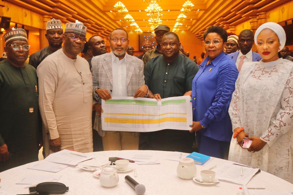MohdHAbdullahi's tweet photo. Quite fulfilling today @OrientalLagos to chair the #NationalSteeringCommittee meeting of @ACReSALNigeria with co-Chairs - @FmardNg , @FMWRNigeria and program partners @WBG_Nigeria where we approved the consolidated Work Plans by States &amp; #FPMU. https://t.co/tVwOGFLqRg