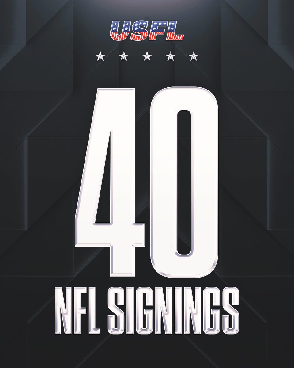 4️⃣0️⃣ USFL players are signed with an NFL team... but who's counting 😏🏈