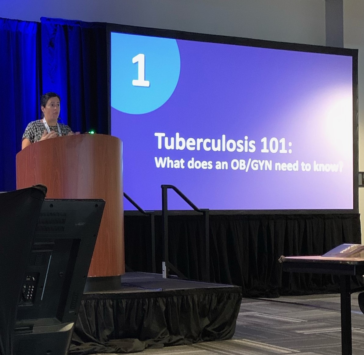 CDC’s Dr. Kate Miele delivered a plenary presentation at #IDSOGmtg on #tuberculosis screening and management in pregnancy.