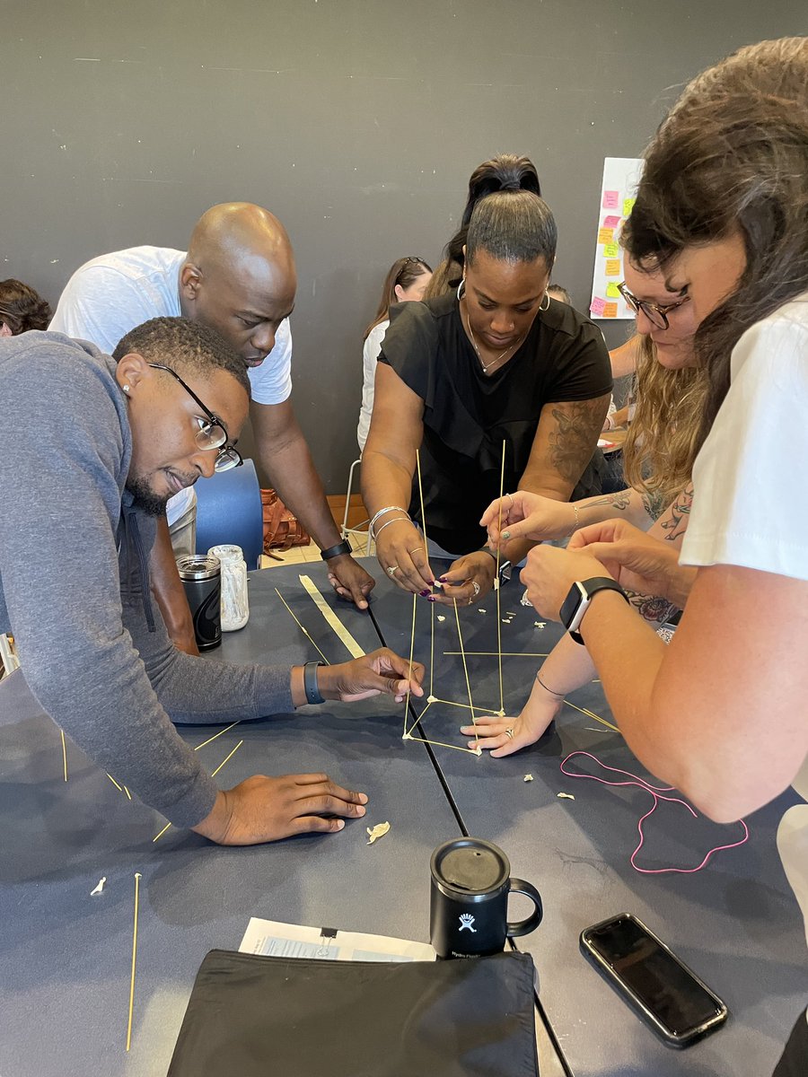 hannon_leah23's tweet photo. A team that designs together, stays together. Deep into this design challenge with MV Middle. Thanks, @ayersteach for a fun challenge! @TheMVSchool #mvmiddle #facultytournament #bettertogether #learningeachother https://t.co/O49l37x5On