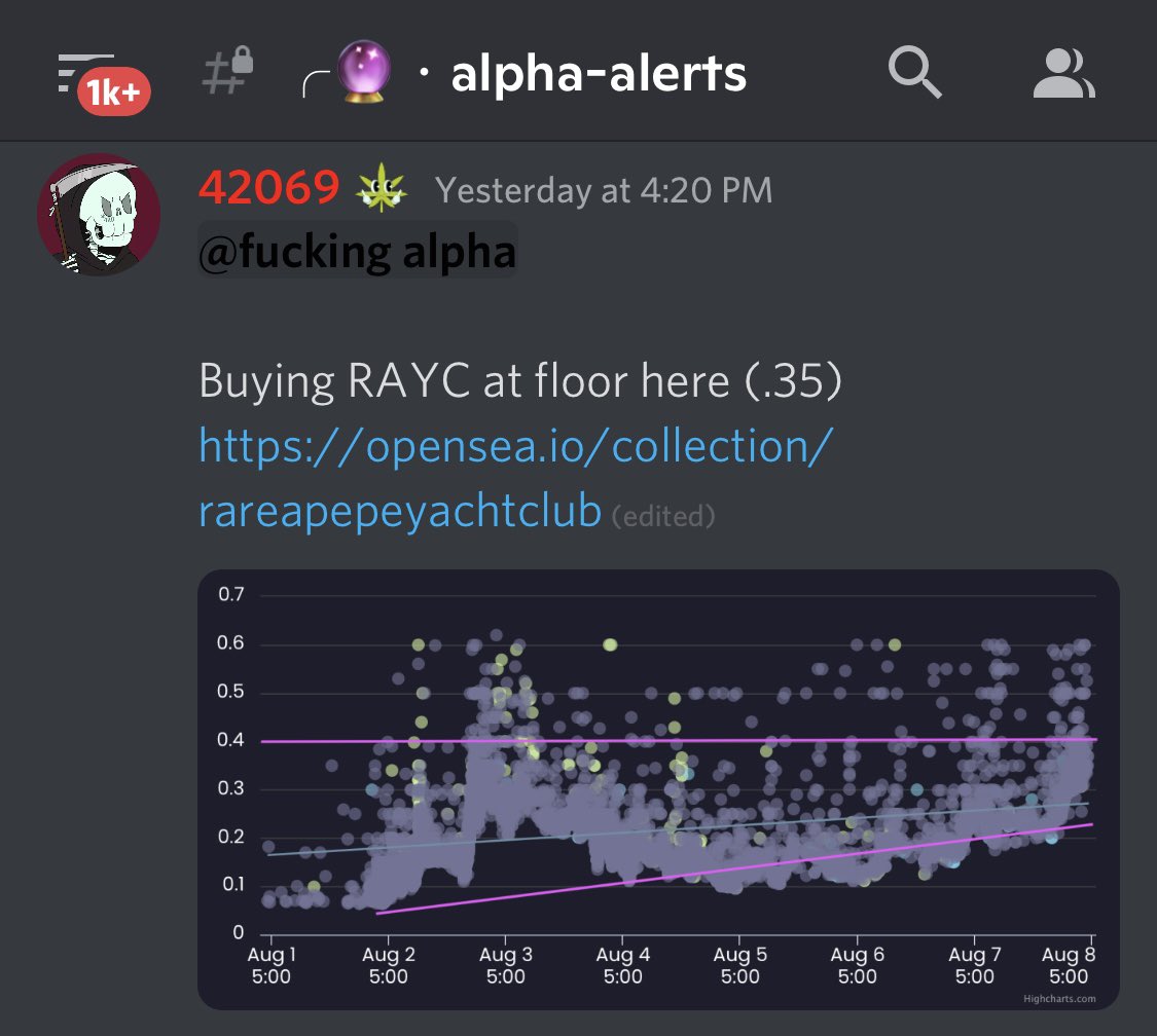 rugburners's tweet photo. Our holders got an alert to buy @RareApepeYC right before the pump while your alpha group was busy scalping .001 profits off a free mint. https://t.co/pKeYnFonQh