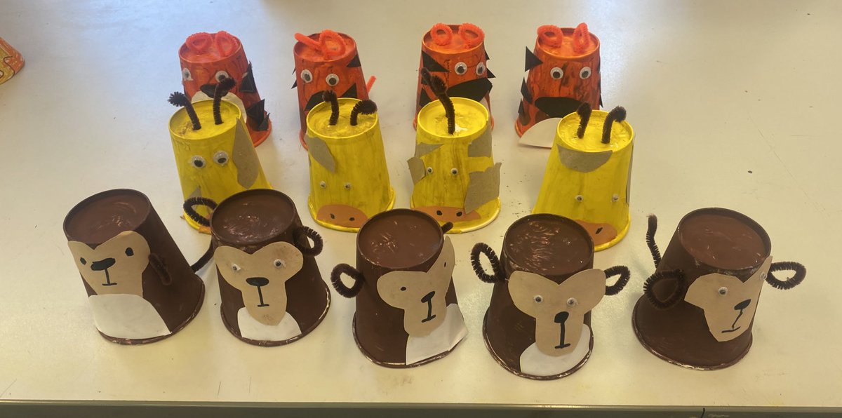MissTaylor02okt's tweet photo. Recycling old cups today to make safari animals. #crafts #upcycle #recycle #art #safari https://t.co/MZA6BHtO5m