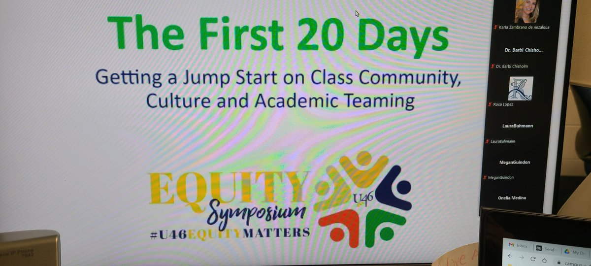 LRusselle21's tweet photo. Ready to learn about building classroom culture and relationships with @SarahRabeU46 #U46EquityMatters https://t.co/4dZCXqGd0N