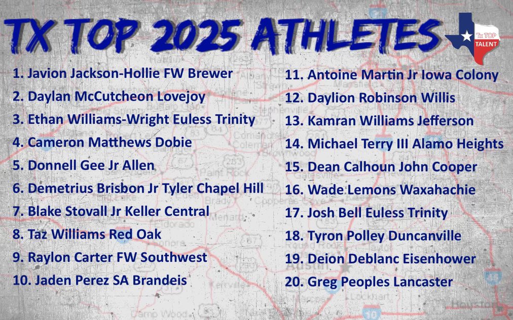 TX TOP TALENT on Twitter "🇨🇱TX TOP 2025 Athletes 🇨🇱 Who will have the
