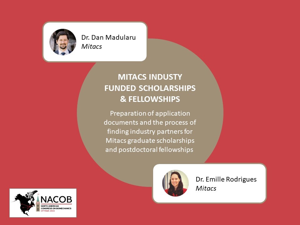 NACoBiomechs's tweet photo. The second trainee roundtable theme is titled “Interested in Collaborating?”, which will include: Working with Athletes, Military Collaborations, Bridging the Gap Between Industry and Academia, and Mitacs Industry Partnered Scholarships/Fellowships. https://t.co/Lr0BFRXNlp