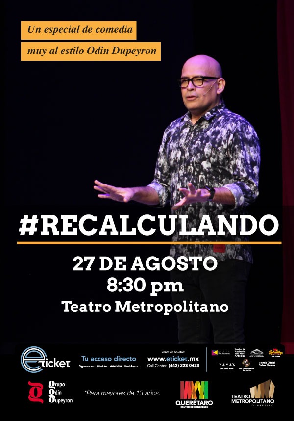 QCCmx's tweet photo. #Recalculando es un espectáculo de comedia filosófica muy al estilo cáustico e irónico de @Odin_Dupeyron 

📆 sábado 27 de agosto
⌚️ 20:30 h

🎟 Compra ya tus boletos en: https://t.co/fmqeEXpkgL

#QcCC #EstamosDeVuelta https://t.co/dyj6B7VHZN