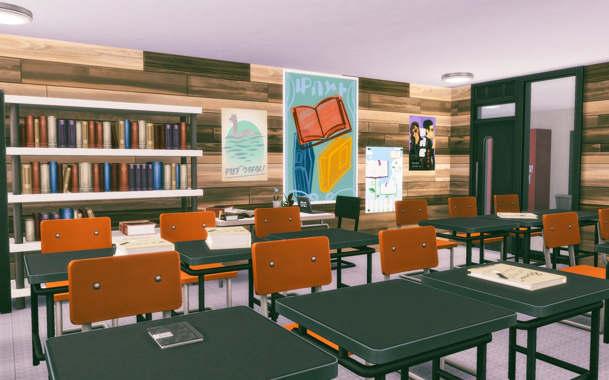 my copperdale high school is finally done 😭😭 !! it’s available on the gallery too ! 🏫🏀📚