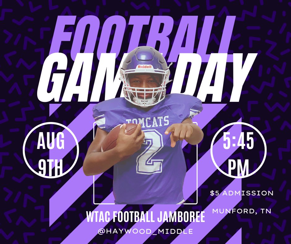 HMS Football 🏈:

🆚: Crestview 

📍: Munford, TN

⏰: 5:45 PM 

📆: August 9, 2022. <a href="/HMSTomcats/">Haywood Middle School</a> <a href="/haywoodtomcats/">tomcats_athletics</a> <a href="/Hmstomcatsfball/">Haywood Middle School Football</a>