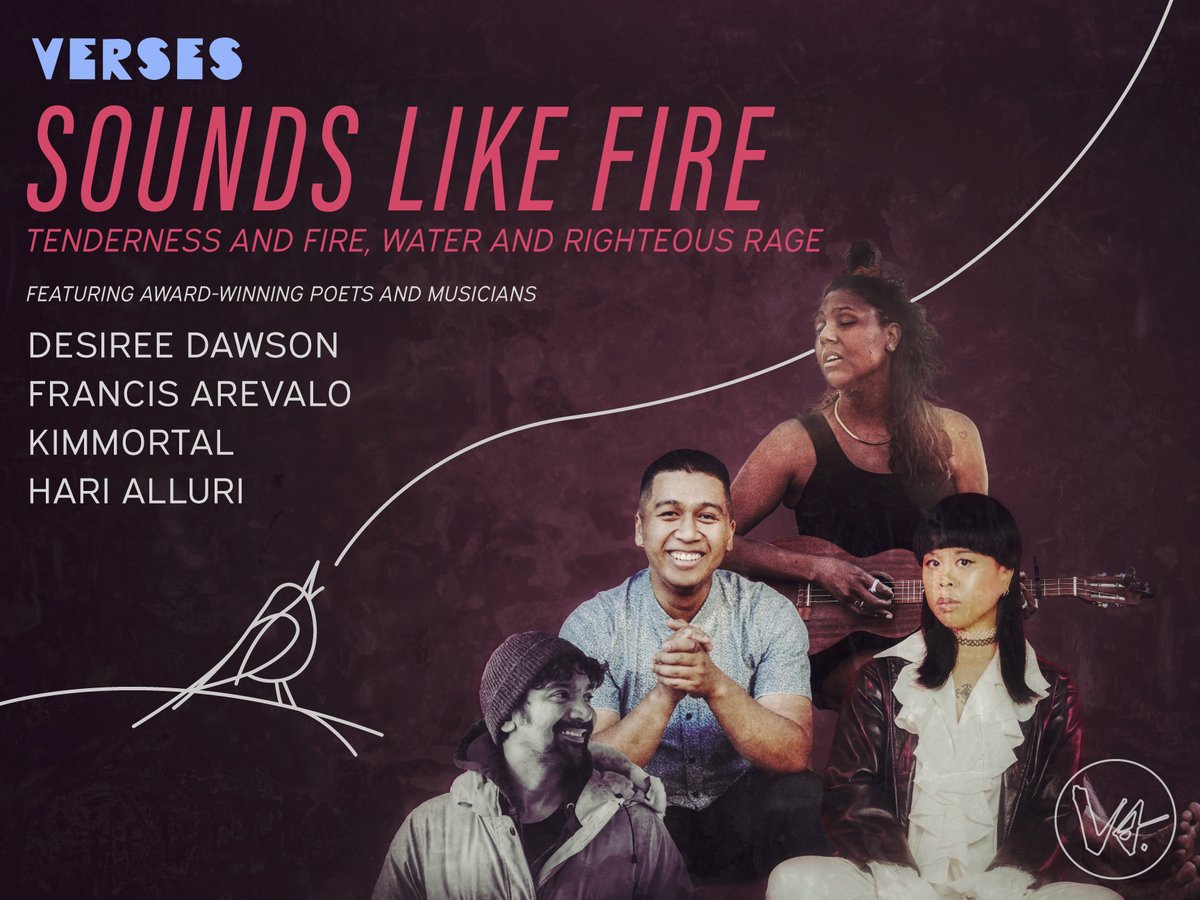 SOUNDS LIKE FIRE, this Thursday at the Cultch Doors at 7:30, show at 8 1895 Venables St, Vancouver Tickets: eventbrite.ca/e/sounds-like-… featuring award-winning poets and musicians Francis Arevalo Kimmortal Desiree Dawson Hari Alluri