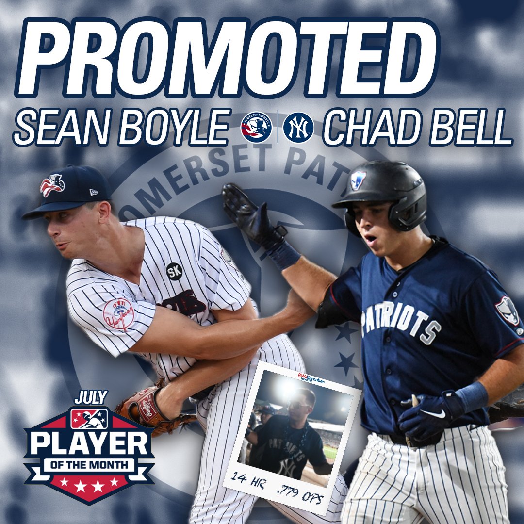 The New York Yankees have announced the following transactions:
🔹RHP Sean Boyle and INF Chad Bell – Transferred Somerset to Scranton 
🔹RHP Matt Sauer and INF Eric Wagaman– Transferred Hudson Valley to Somerset
🔹RHP Blas Castano – Transferred Somerset to Hudson Valley