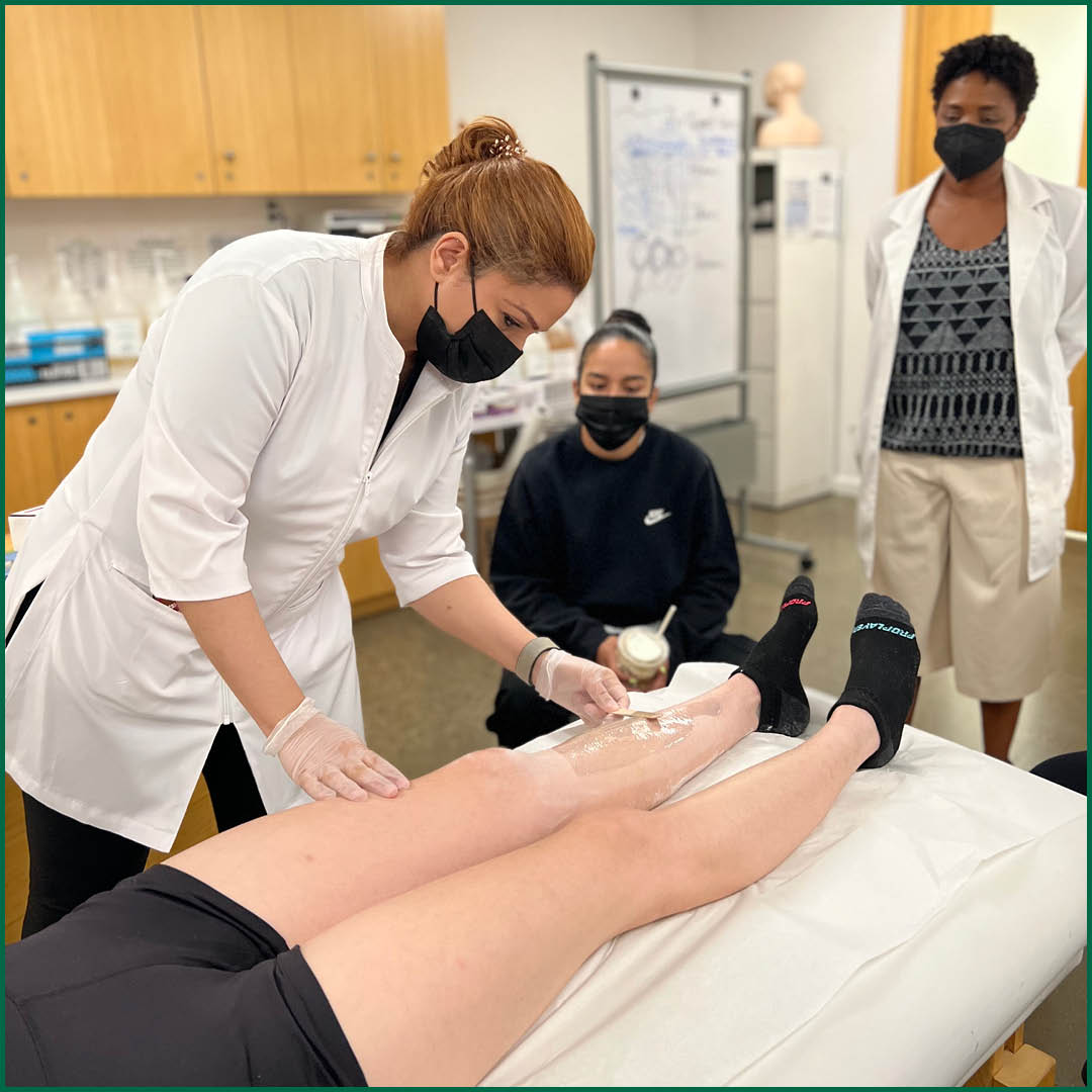 Christine_Valmy's tweet photo. CV #Esthetics students become proficient in #waxing as part of their curriculum! Here, Ms. Yasmine’s class is learning to safely remove body hair using soft & hard wax. 👏 Remember to always check the temperature of the wax before applying it to a client! ✨
#CVKeepsLearning https://t.co/5AdeGUdYfS