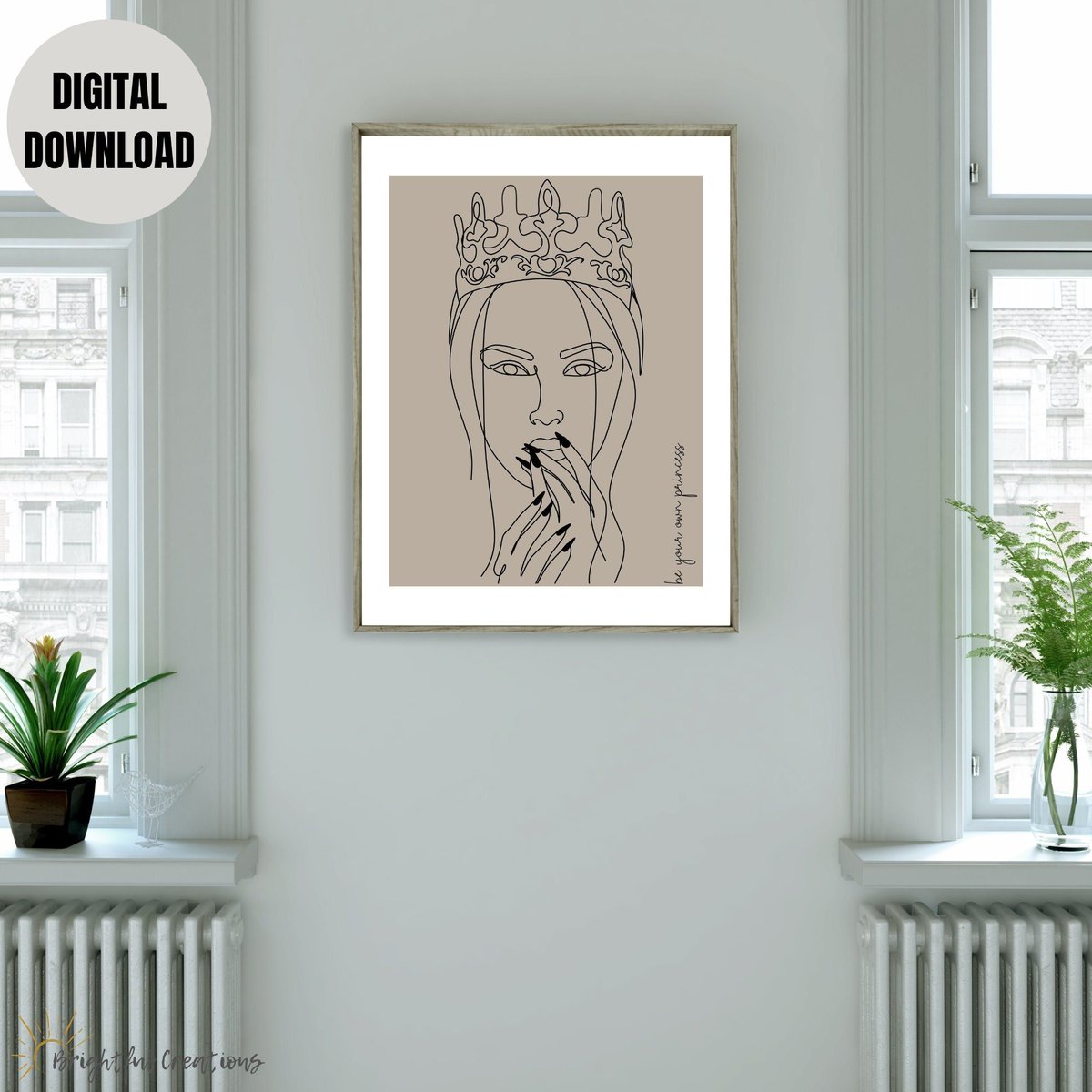 Excited to share the latest addition to my #etsy shop: Be your own princess, Self-Love Positive Affirmation Printable Wall Art, Minimalist Abstract Woman Line Art, Empowerment,  INSTANT DOWNLOAD  #minimalist #selfloveprintable #mindfulnessgift #lineart
 etsy.me/3p72TRv