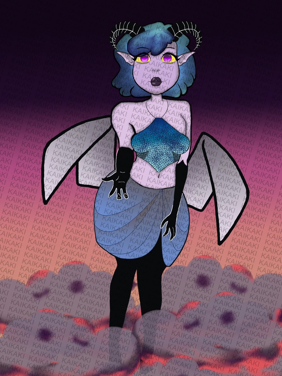 Kaikaki_san's tweet photo. Sky, a succubus who eats dreams I created. Inspired by helluva boss and cyberpunk clouds.
#owncharacterdrawing #helluvaboss #artistsoninstagram #demongirl https://t.co/hQGxpRFMcK