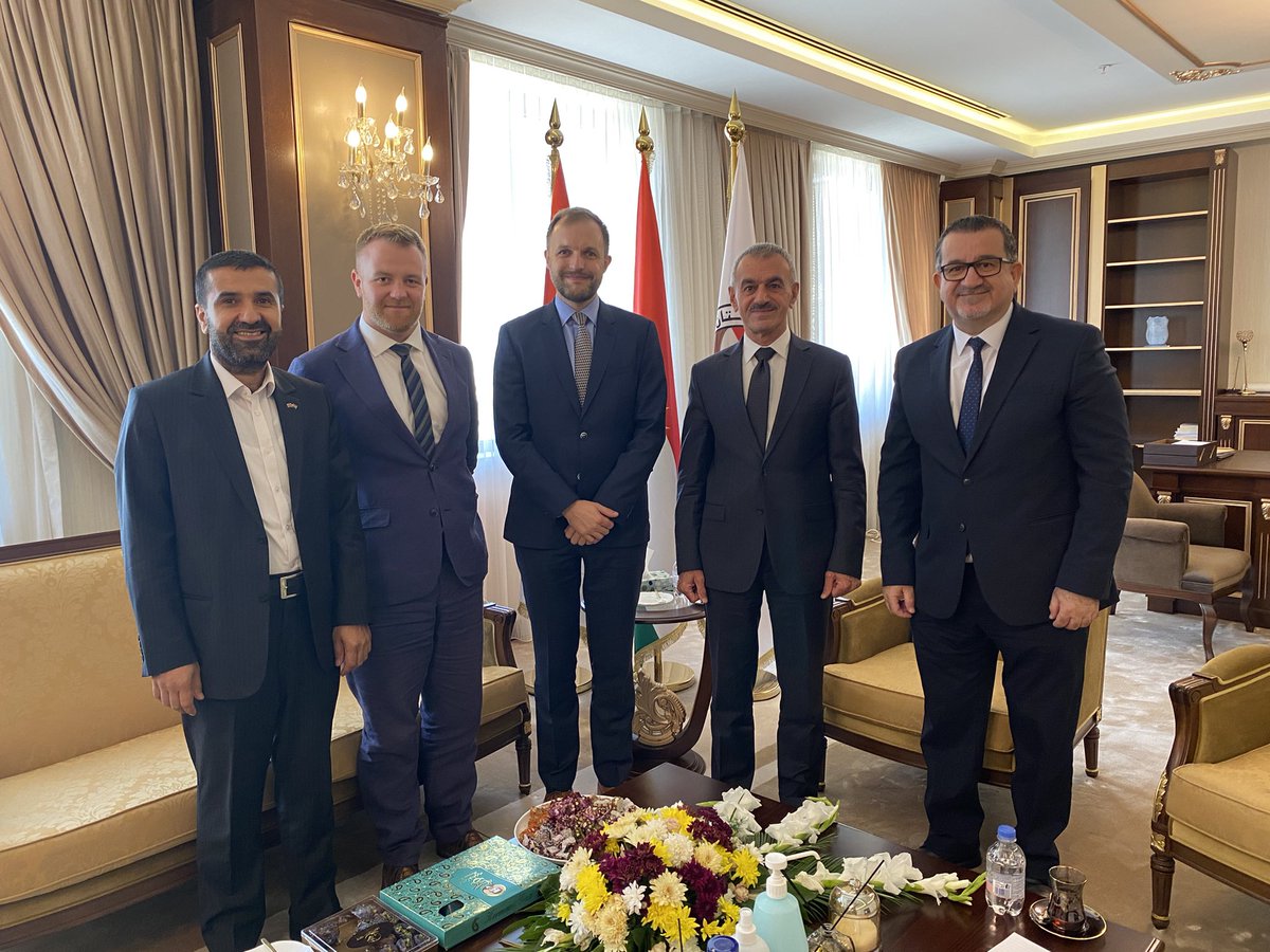 MustafaSaidQadr's tweet photo. Productive meeting with a delegation from the UK consulate in Erbil, headed by @jamie6, Deputy Consul General. We discussed the current political situation in Iraq and KRI, emphasising the recent presidential committee’s work on the upcoming KRI elections. https://t.co/kL9VenvGFS
