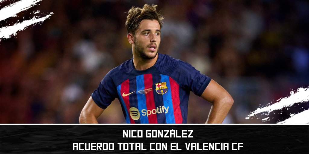 La4aPared_PD's tweet photo. ⚪⚫ NICO, LISTO PARA LLEGAR AL VALENCIA CF

El joven centrocampista culé, ha llegado a un acuerdo, para poder llegar al conjunto valencianista en forma de "cesión" sin opción a compra 📝 https://t.co/9C6IQFffz4