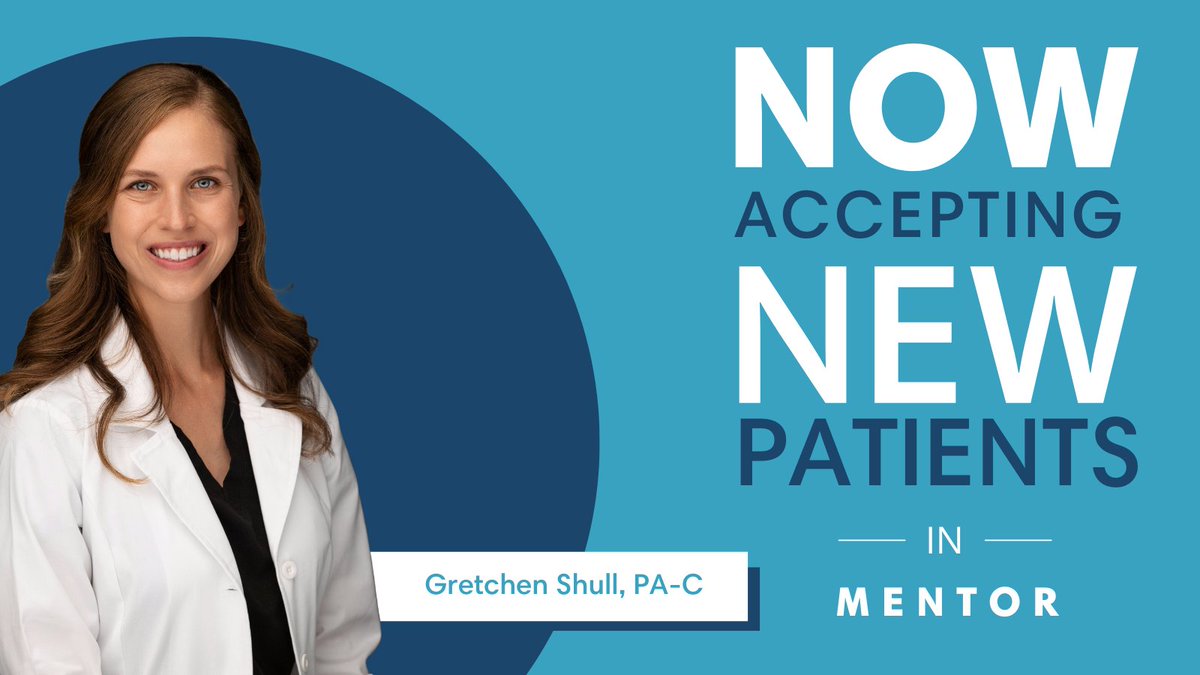We are thrilled to introduce Gretchen Shull, PA-C who will be joining our Mentor team this month! Gretchen is a board-certified Physician Assistant and has been serving patients since 2017. Give us a call at (440) 230-6953 to schedule an appointment today!