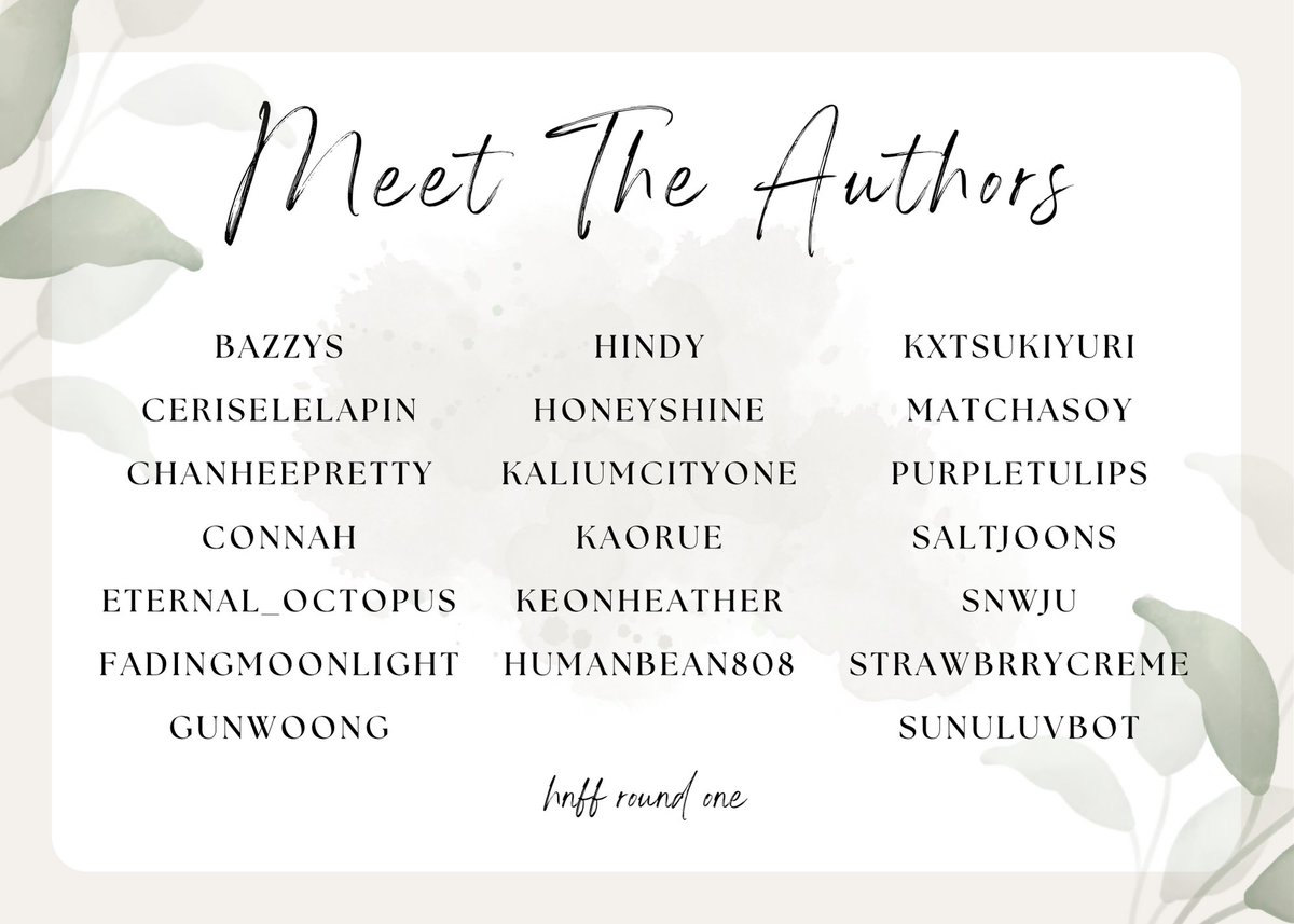Author Reveals are in two days! Finally, we will get to see who wrote our favorite works during Round 1! 🥳 Here is a list of all the incredible authors who participated in this round. Do you think you can figure out who wrote what before Friday? 👀🔍