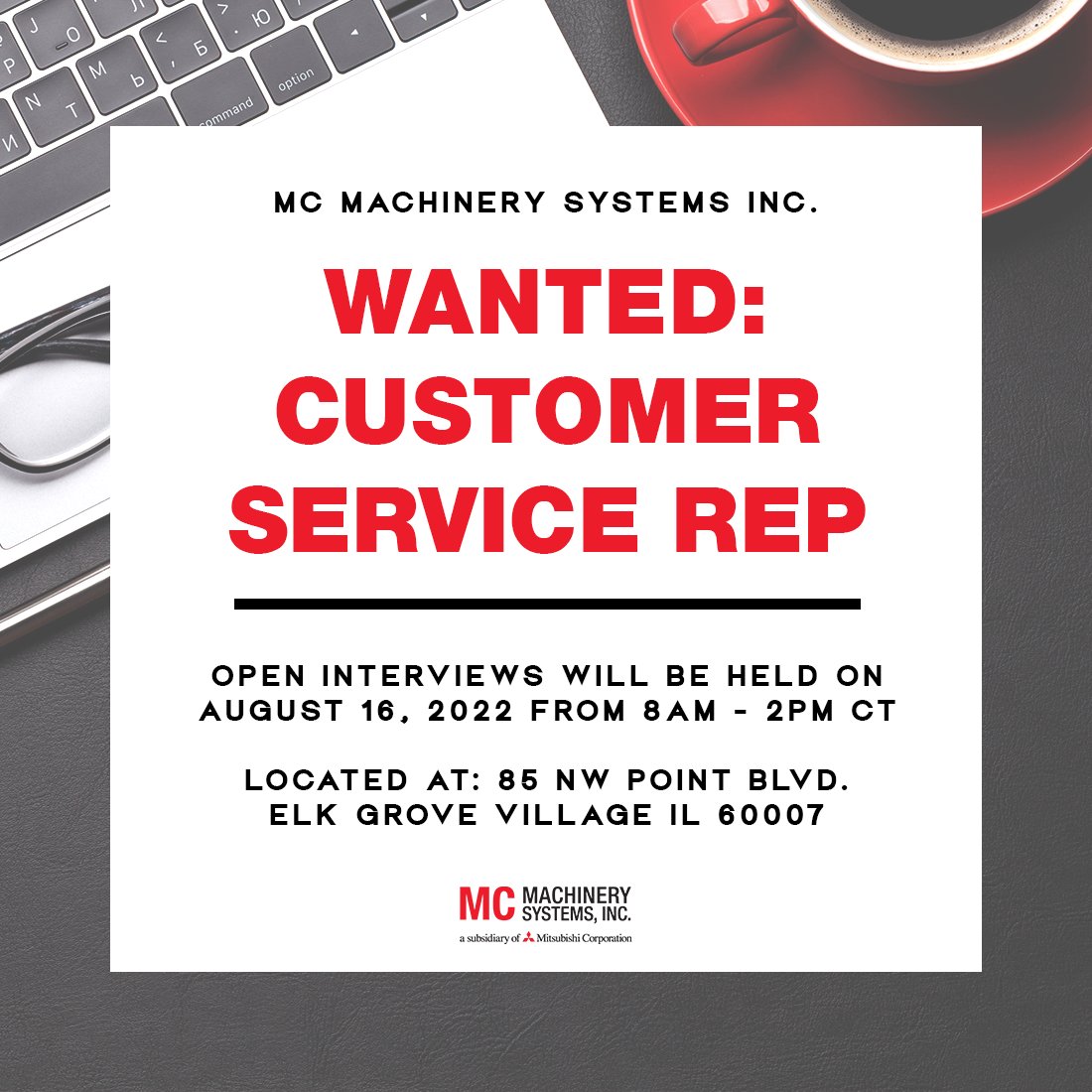 mc_mits's tweet image. Want to join our team? We will be holding open interviews on August 16 from 8AM-2PM
Be sure to bring your resume! 👍

#jobopening #jobinterview #hiring #openinterviews #helpwanted