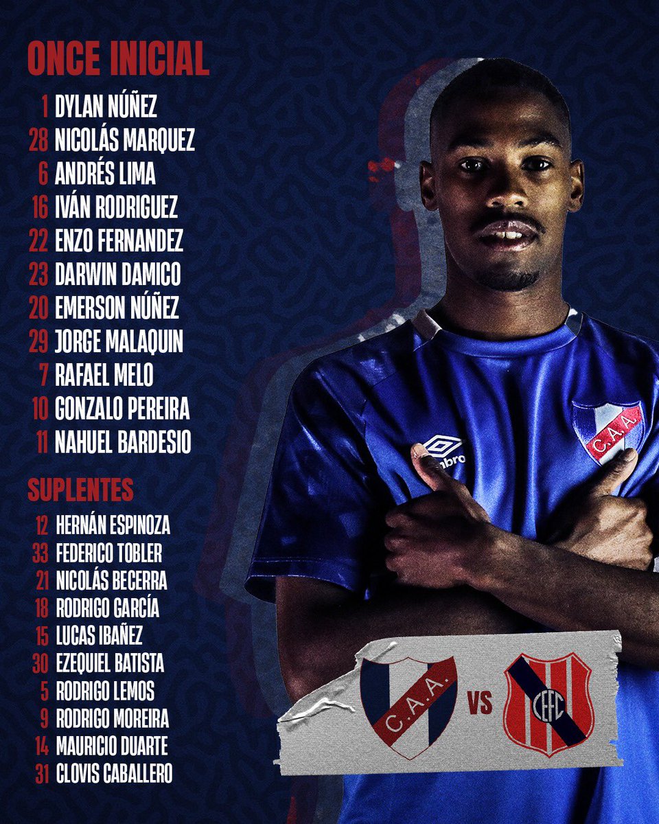 ArtigasSAD's tweet photo. ✔️ Así salimos para enfrentar a @CentralEspFC. 

👉🏻 @CopaAUFUruguay 

#ElEquipoDelNorte🔵🔴 https://t.co/SqzaZuy11H