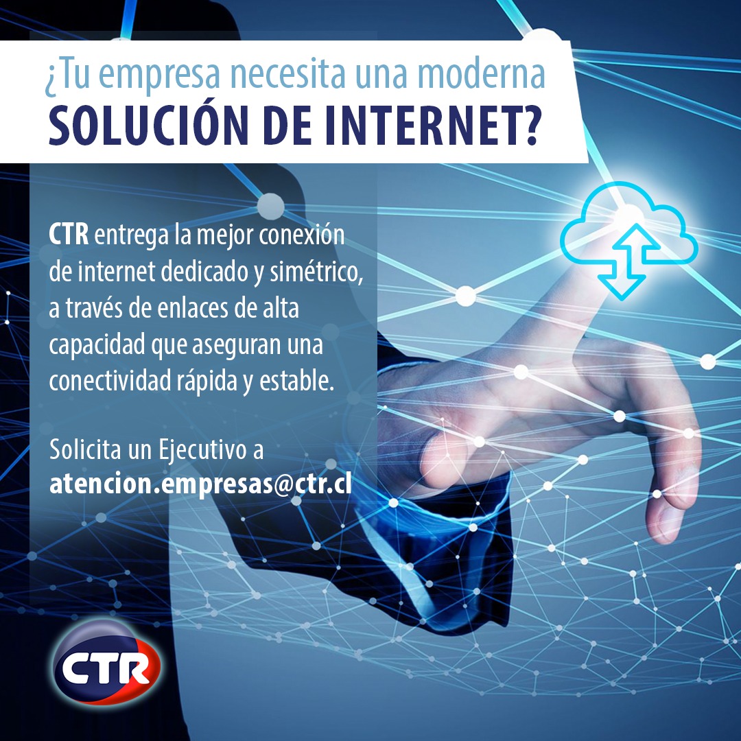 CTR_Chile's tweet photo. 🗨️   Contrata con nosotros el mejor servicio de internet para empresas, con la conectividad más rápida y estable que solo #CTR puede ofrecerte. 
.
.
.
#internet #empresas #SurdeChile #telco #rural https://t.co/lrPEp1HkWk