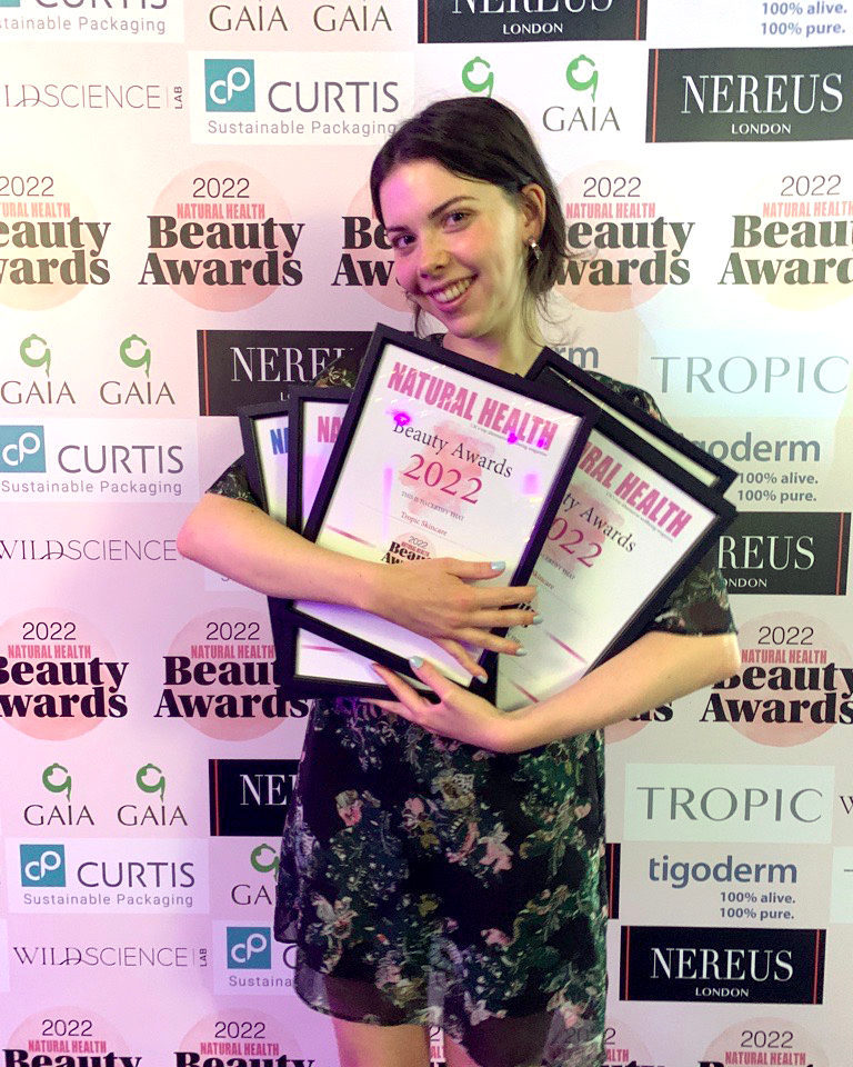 Guess how many prizes we scooped up at the Natural Health Beauty Awards? Following months of judging and more than 1,000 entries, we were thrilled to take home SEVEN awards – with Superfood Hand Therapy, Skin Dream, and Lip Fudge nabbing the top prizes of the night!