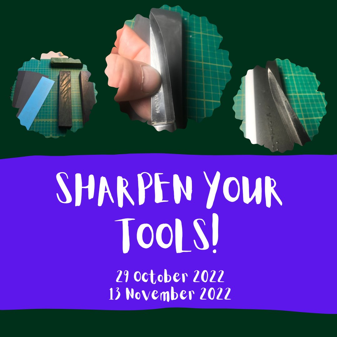 And for our last workshop of the programme, it's time to get those tools sharp, because the sharper the tool, the safer the work! On this half-day course, you'll learn how to keep your basic green woodworking tools sharp and safe. Book online: ow.ly/CbWm50KfKKE