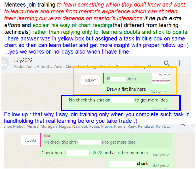 TrendTrader85's tweet photo. This is how #handholing #mentorship
that remain same in every batch with every day new learning and much more beyond course contents https://t.co/7qxTAh181r