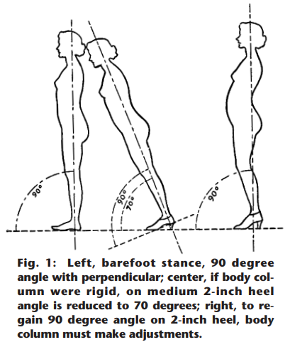 CorrectToes's tweet photo. Here's an image from Dr. William Rossi's article Why Shoes Make "Normal" Gait Impossible, depicting how footwear with an elevated heel can negatively influence posture and movement.

#CorrectToes #FootHealth https://t.co/gGQRv10vTJ
