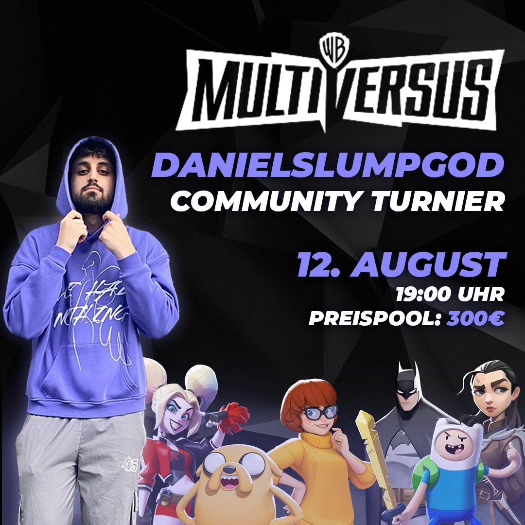 GameTurnier's tweet photo. 🥊 Bereit für eine waschechte Prügelei?
Am 12. August veranstalten wir gemeinsam mit @danielslumpgod ein #MultiVersus Turnier🏆
🪙 Preispool: 300 € in Wert von unseren GT Coins!
Jetzt anmelden: https://t.co/zZ1lP9DgvF
#multiversusgame #multiversusgameplay #multiversusturnier https://t.co/gh7zNQyYc7